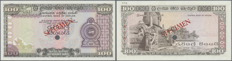 Ceylon: 100 Rupees ND Proof Specimen P. 82p/s without signature in condition: UN...