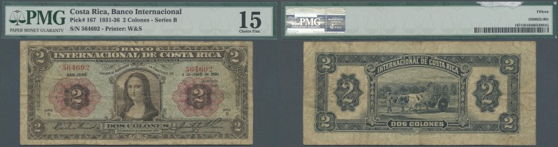 Costa Rica: Banco Internacional de Costa Rica 2 Colones 1934, series B, P.167 wi...