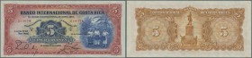 Costa Rica: Banco Internacional de Costa Rica 5 Colones 1936, P.180 in almost perfect condition with tiny dint at upper and lower left corner and a ti...