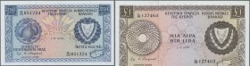 Cyprus: set of 2 notes containing 250 Mils 1976 and 1 Pound 1978 P. 41c, 43c, both in condition: UNC. (2 pcs)