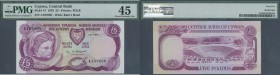 Cyprus: 5 Pounds 1979 P. 47, PMG graded 45 Coice Extremely Fine.