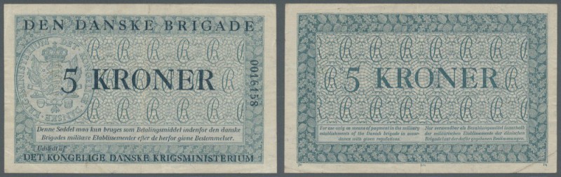 Denmark: 5 Kroner ND (1947-58) P. M11. This banknote issued by the Royal Danish ...