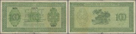 Djibouti: Banque de l'Indochine 100 Francs ND(1945), P.16, lightly toned paper with some folds, small border tears and tiny hole at center. Condition:...