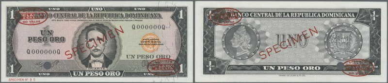 Dominican Republic: 1 Peso ND Specimen P. 99s in condition: UNC.