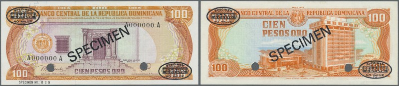 Dominican Republic: 100 Pesos 1978 Specimen P. 122as in condition: UNC.