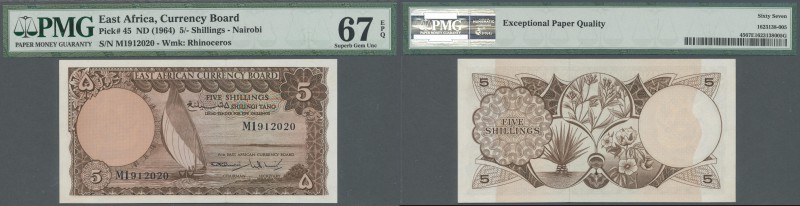 East Africa: East African Currency Board 5 Shillings ND(1964), P.45 in perfect u...