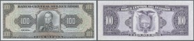 Ecuador: 100 Sucres Proof Print ND P. 123p on Tyvek paper in condition: UNC.