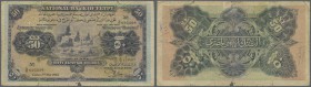 Egypt: National Bank of Egypt 50 Pounds May 2nd 1945, P.15c with signature: Nixon, well worn condition with many folds and creases, border tears and t...