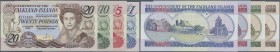 Falkland Islands: set of 4 notes 1, 5, 10 and 20 Pounds 1983/84/86 P. 12-15, all in condition: UNC. (4 pcs)