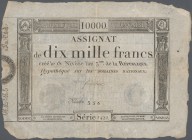 France: set of 3 notes 10.000 Livres 1795 P. A82, all in used condition without large damages: 2x F, 1x F-. (3 pcs)