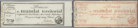 France: Set of 2 notes Mandat Territorial 25 and 100 Francs 1796 P. A83 and A84, the first one in VF+, the second one in F condition. (2 pcs)