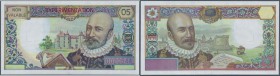 France: Specimen / unissued banknote design ”Banque de France” - Montaigne ”5 Francs” originally planned as a banknote design, lateron used as Experim...