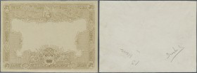 French Indochina: China Foreign Banks Collodian Photograph of the printing archives of an unfinished proof of 1 Dollar 1902 (similar to P.S463) back s...