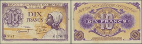 French West Africa: 10 Francs 1943 P. 29, in condition XF+ to aUNC.