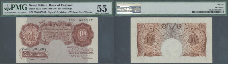 Great Britain: 10 Shillings ND(1928-29) P. 362a, first prefix Z, sign. Mahon, PM...