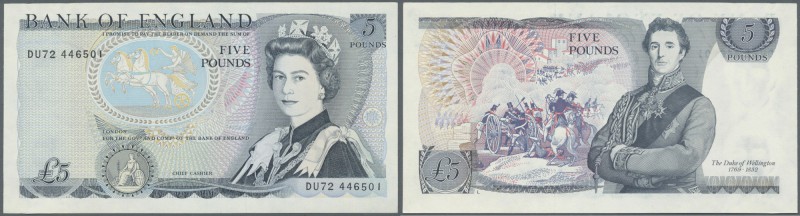 Great Britain: 5 Pounds ND P. 378 serial DU72 446501, error note printed without...