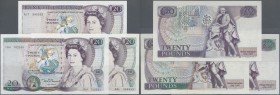 Great Britain: set of 3 notes 20 Pounds ND P. 2x 380b (UNC) 20 Pounds ND P. 380d (aUNC) and 20 Pounds ND P. 380e (VF). (3 pcs)