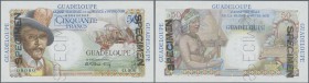 Guadeloupe: 50 Francs ND Specimen P. 34s, perforated SPECIMEN in center, stamped SPECIMEN at borders, zero serial numbers, condition: UNC.