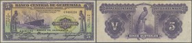 Guatemala: Banco Central de Guatemala 5 Quetzales August 12th 1946, P.16b, highly rare note in almost perfect condition with lightly yellowed paper at...