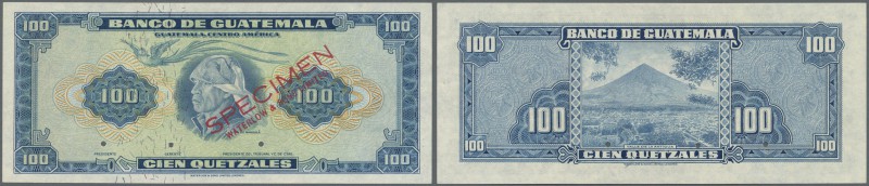 Guatemala: Banco de Guatemala 100 Quetzales 1959-65 SPECIMEN by Waterlow & Sons ...