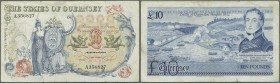 Guernsey: 10 Pounds ND(1975-80) P. 47, used with several folds and creases, no holes, minor border tears, no repairs, condition: F.