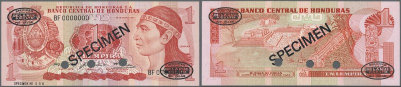 Honduras: 1 Lempira 1980 Specimen P. 68s in condition: UNC.