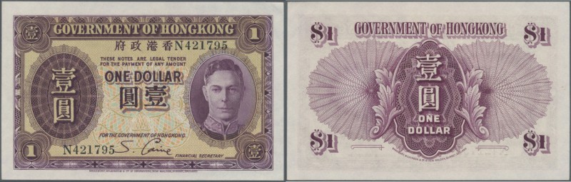 Hong Kong: 1 Dollar ND P. 312, in rarely seen condition, never folded, no holes ...