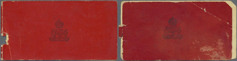 India: two booklets of Government of India originally used for 1 Ruppe ND P. 1 n...