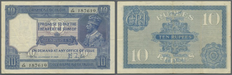 India: 10 Rupees ND(1917-30) with Signature Taylor, P.7b, very nice looking note...