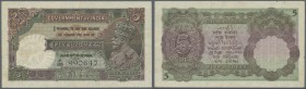 India: 5 Rupees ND P. 15a, portrait KGV, sign. Taylor, used with light folds but still crispness in paper, no holes, no pinholes, not washed or presse...