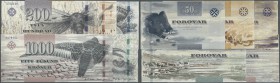 Indonesia: complete set of 2011 series containing 50, 100, 200, 500 and 1000 Kronur 2011 P. 29-33, all in condition: UNC. (5 pcs)