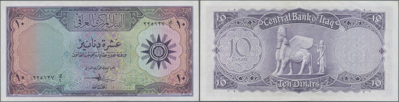 Iraq: 10 Dinars 1958 P. 55 in condition: aUNC.
