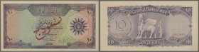 Iraq: set of 2 pcs SPECIMEN banknotes 10 Dinars ND P. 55s, both with specimen overprints in arabic and western style, perforated specimen number, 2 di...