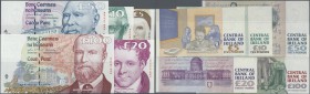 Ireland: set of 5 banknotes containing 5, 10, 20, 50 and 100 Pounds 1996,98,99 P. 75-79, all in condition: UNC. (5 pcs)