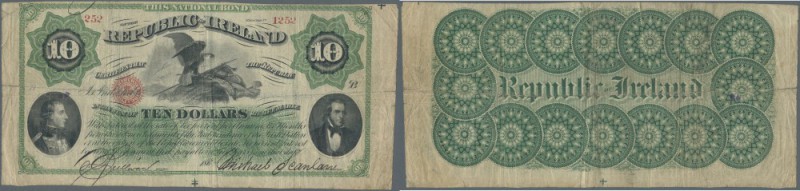 Ireland: 10 Dollars 186x National Bond P. S102. A rare issue of Ireland in Dolla...
