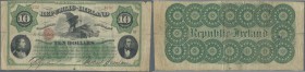 Ireland: 10 Dollars 186x National Bond P. S102. A rare issue of Ireland in Dollars in used condition with several folds and softness in paper, but no ...