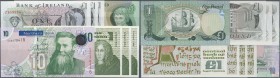 Ireland: set of 8 mostly different notes containing 2x 1 Pound Bank of Ireland 1989 and 1x 1984 (all UNC), Northern Bank 10 Pounds 2008 (UNC), Bank of...
