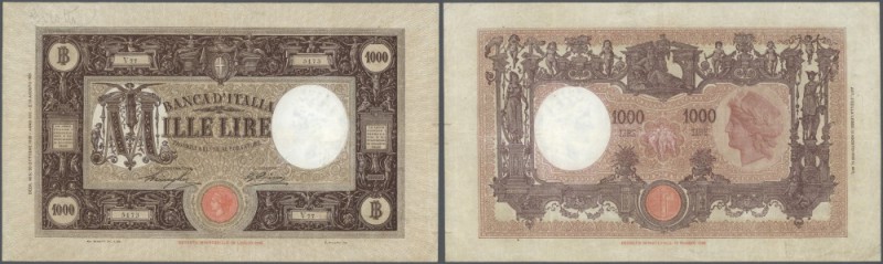 Italy: 1000 LIre 1930 P. 62 / Bi618, washed and pressed but still nice condition...