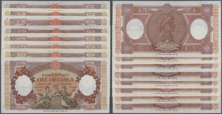 Italy: Set of 18 banknotes 10.000 Lire P. 89 containing the following dates 2x 1...