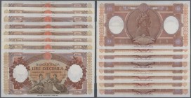 Italy: Set of 18 banknotes 10.000 Lire P. 89 containing the following dates 2x 1962, 4x 1961, 1x 1959, 1x 1958, 2x 1957, 5x 1955, 1x 1951, 2x 1948, al...