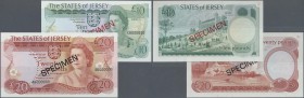 Jersey: set of 2 Specimen notes 10 and 20 Pounds ND(1976-88) P. 13s and 14s, in condition: aUNC and UNC. (2 pcs)