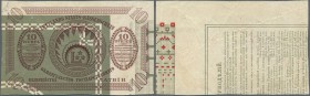 Latvia: 10 Rubles print on Cliche P. 4p, used with several folds and creases in paper, condition: F.