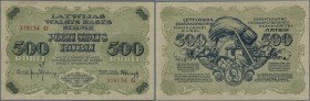 Latvia: Rare contemporary forgery of 500 Rubli 1920 P. 8b(f), series ”G”, without cancellations, soviet forgery, ex rucins collection. According to Ru...