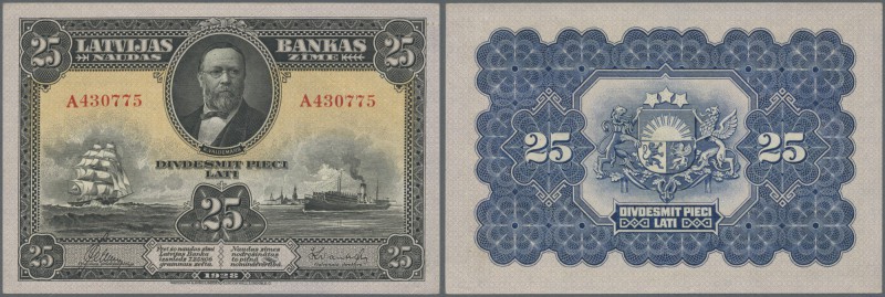 Latvia: 25 Latu 1928 P. 18, series A, sign. Kalnings, one light and hard to see ...