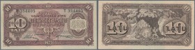 Latvia: 10 Latu 1925 P. 24d, issued note, series T, sign. Petrevics, light center fold, otherwise crisp condition: XF+.