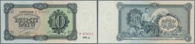 Latvia: 10 Latu 1933 P. 25a, issued note, series F, sign. Annuss, light dint at upper right, otherwise perfect, condition: aUNC+.