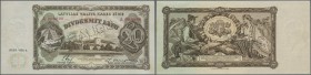 Latvia: Rare 20 Latu 1935 Specimen P. 30As, series A, zero serial numbers, perforated PARAUGS, light dints at left and right border, no folds, crisp o...