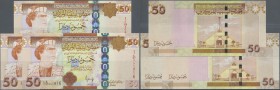 Libya: set of 3 notes 50 Dinars ND(2009-20109) P. 75 in condition: UNC. (3 pcs)