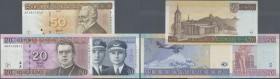 Lithuania: set of 3 notes containing 10, 20 and 50 Litu 2007 & 2003 P. 67, 68, 69, the 20 in VF, the 50 in XF and the 10 in UNC. (3 pcs)