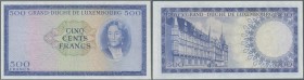 Luxembourg: Proof of 500 Francs ND P. 52B(p). This banknote was planned as a part of the 1960s series of banknotes for Luxembourg but it was never iss...